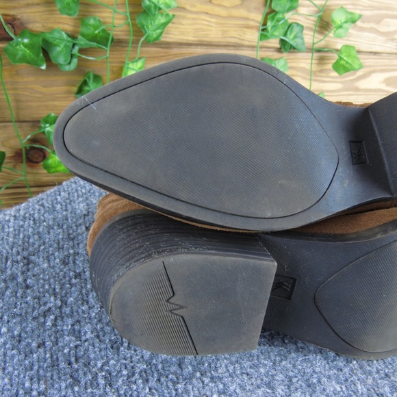 White Mountain Havana Women's Brown Suede Ankle Boots Tassel‎ Zip 8.5M - Picture 9 of 10